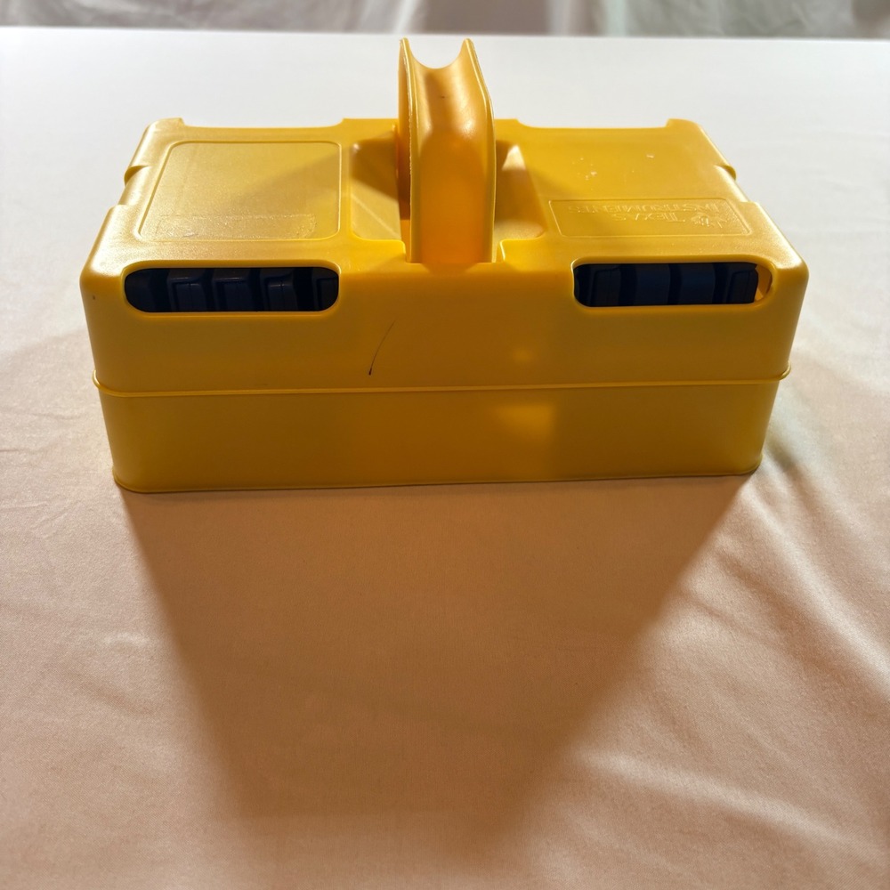 Texas Instruments TI-108 Calculator Set of 10 with Yellow Storage Caddy Blue